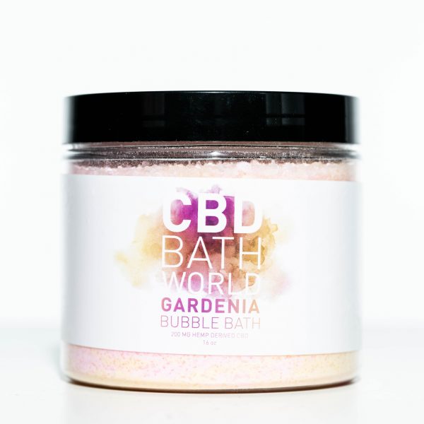 CBD Bath World Bubble Bath - Gardenia - 200MG 16oz 1