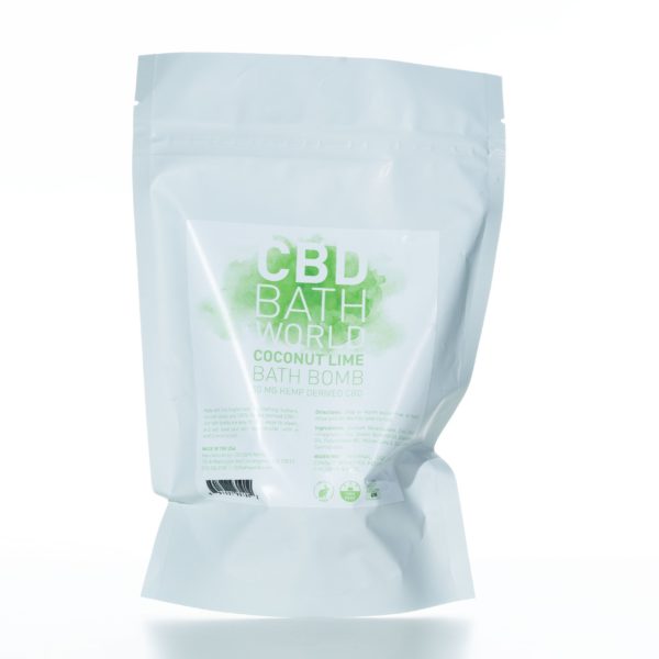 CBD Bath World Bath Bomb - Coconut Lime - 50MG