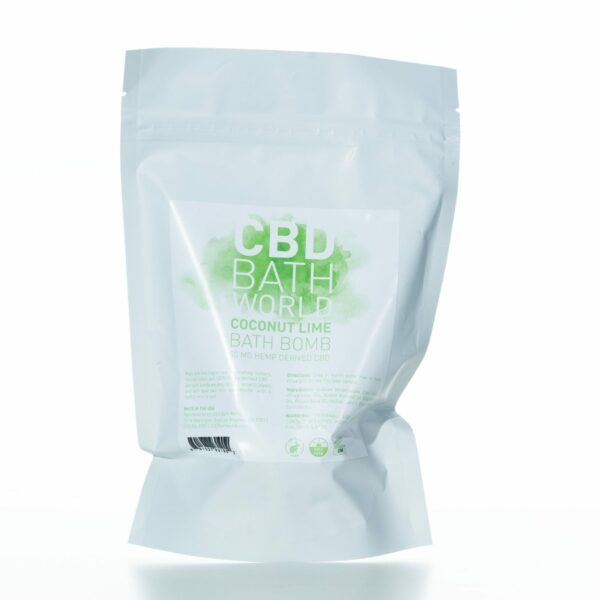 CBD Bath World Bath Bomb - Coconut Lime - 50MG