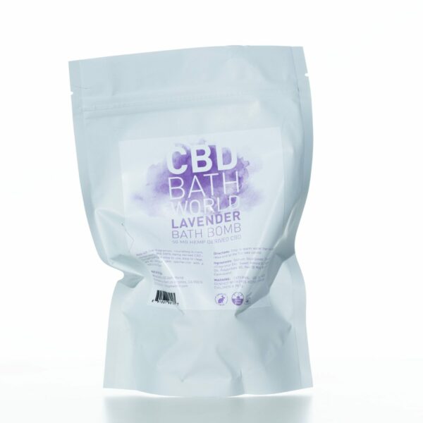 CBD Bath World Bath Bomb - Lavender - 50MG