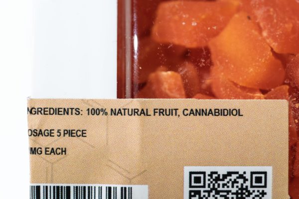 Just CBD Dried Fruit - Papaya Chunks - 1000MG