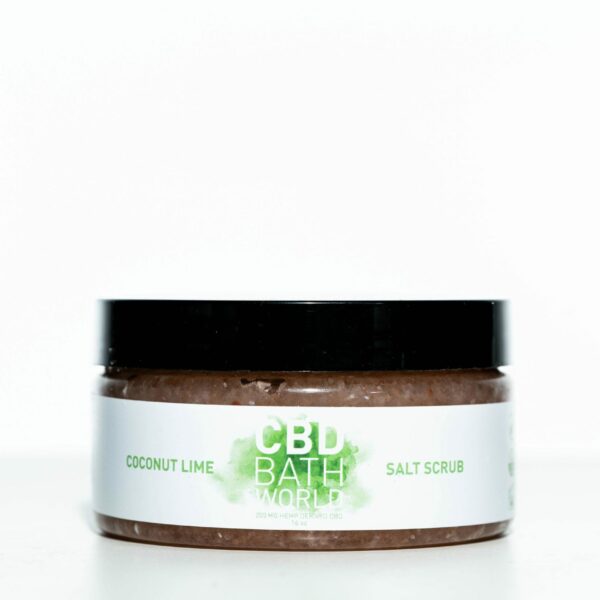 CBD Bath World Salt Scrub - Coconut Lime - 200MG 16oz