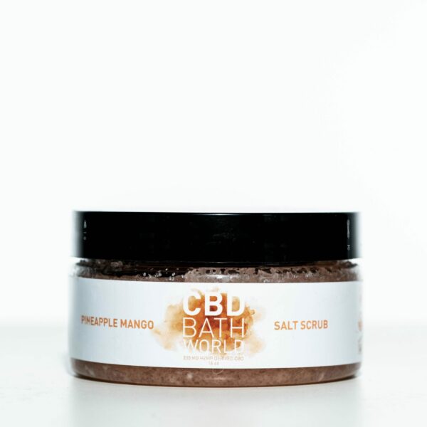 CBD Bath World Salt Scrub - Pineapple Mango - 200MG 16oz