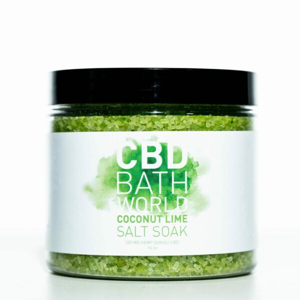CBD Bath World Salt Soaks - Coconut Lime - 200MG 16oz