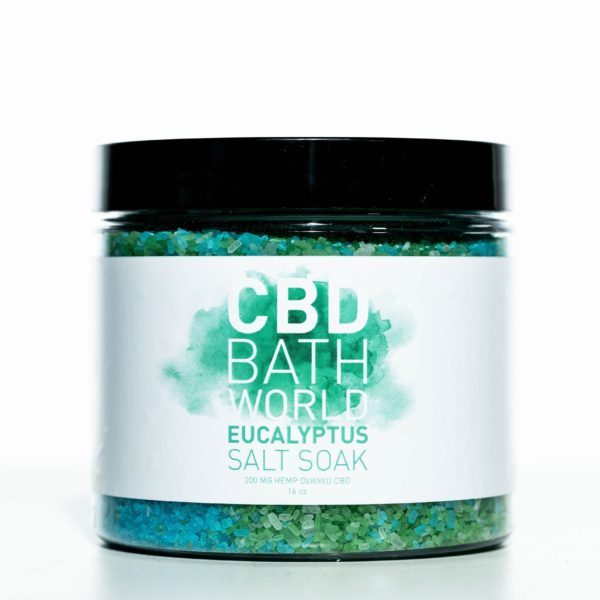 CBD Bath World Salt Soaks - Eucalyptus - 200MG 16oz