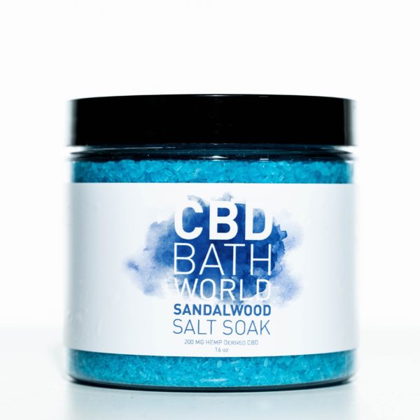 CBD Bath World Salt Soaks - Sandalwood - 200MG 16oz
