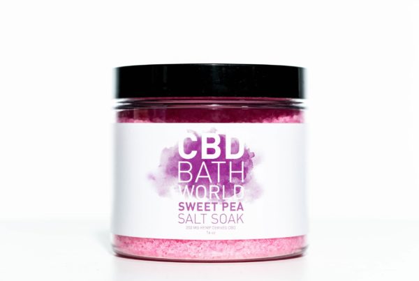 CBD Bath World Salt Soaks - Sweet Pea - 200MG 16oz