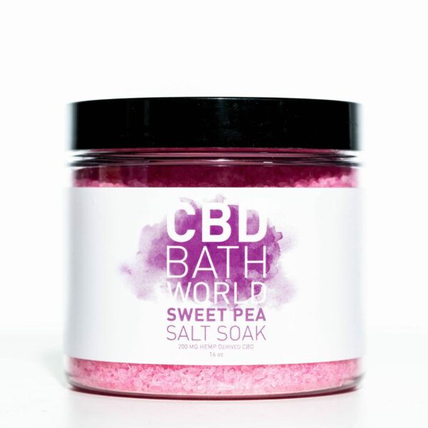CBD Bath World Salt Soaks - Sweet Pea - 200MG 16oz