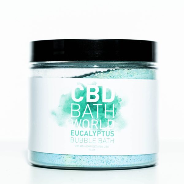 CBD Bath World Bubble Bath - Eucalyptus - 200MG 16oz