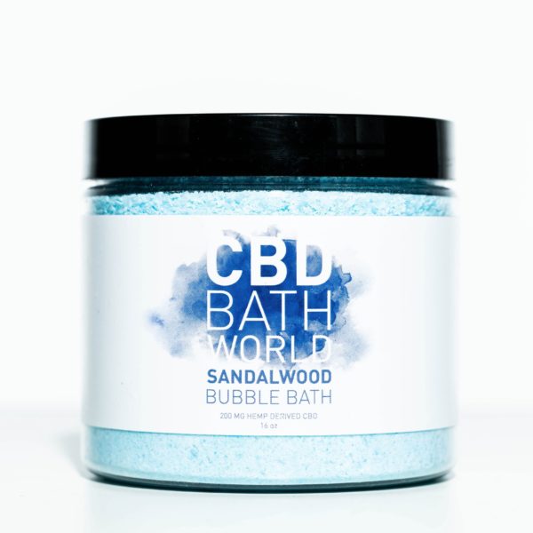 CBD Bath World Bubble Bath - Sandalwood - 200MG 16oz