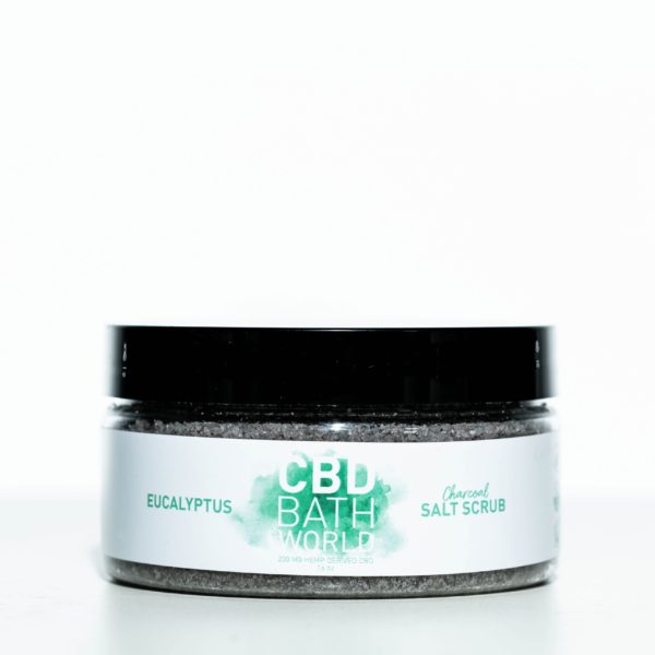 CBD Bath World Salt Scrub - Eucalyptus - 200MG 16oz