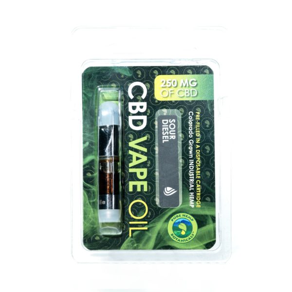 Pure Hemp Botanicals CBD Vape Oil - Sour Diesel - 250MG 0.5G Cartridge