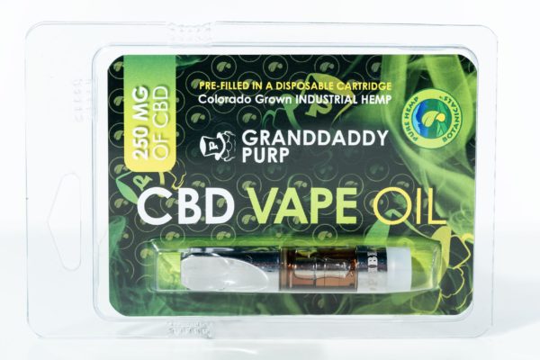Pure Hemp Botanicals CBD Vape Oil - Grandaddy Purp - 250MG 0.5G Cartridge